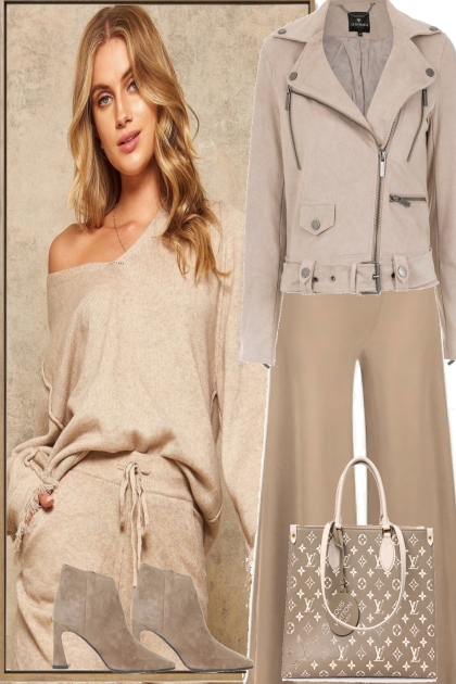 NATURAL ..-- BEIGE- Fashion set