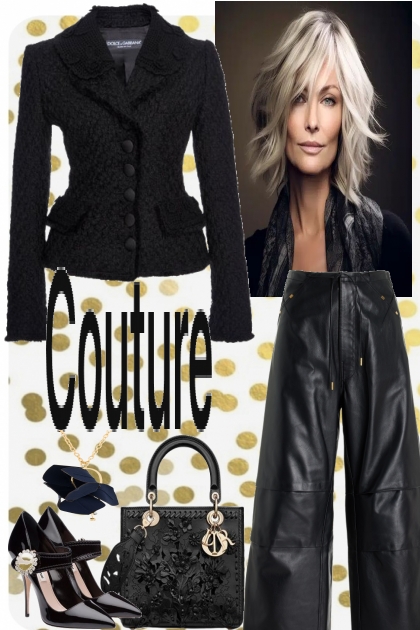 ELEGANT WITH LEATHER PANTS´- Modna kombinacija