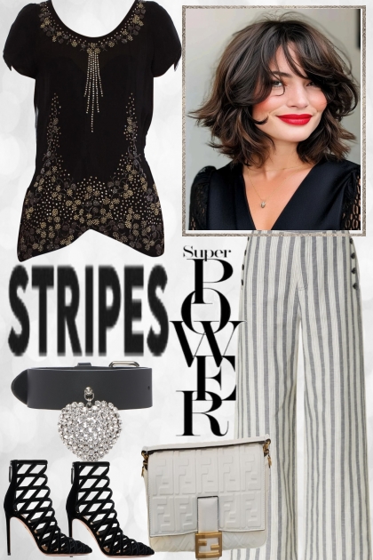 POWER OF.  STRIPES. - Combinaciónde moda