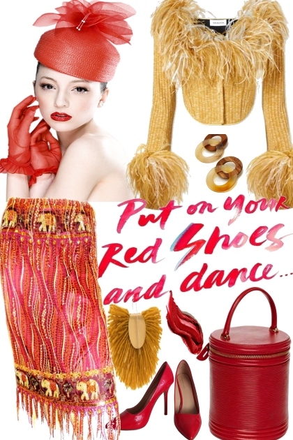 red hat, red shoes 