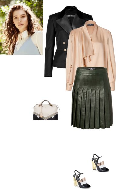 Leather in Spring- Fashion set