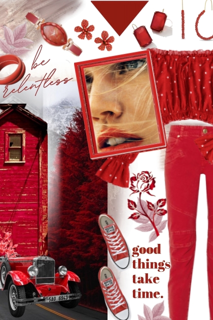 Monochromatic Red: Good Things- Fashion set