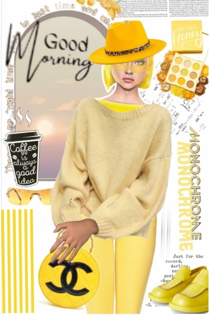 Good Morning! ♡ Yellow Monochrome- Fashion set