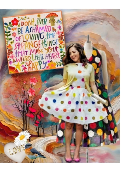 Polka Dots ♡ Love- combinação de moda
