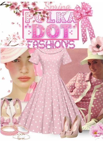 Spring Polka Dot Fashions- Combinazione di moda