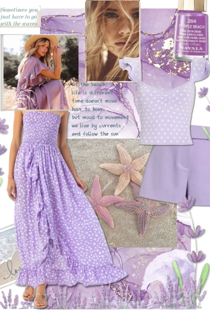 Purple Beach- Fashion set