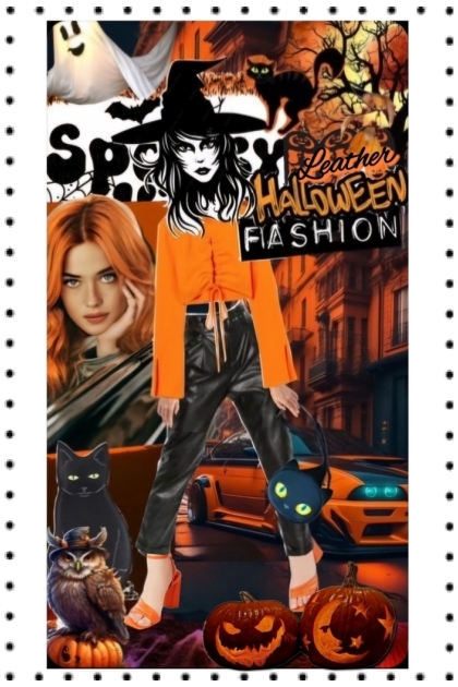 Halloween Fashion: Leather- Combinazione di moda