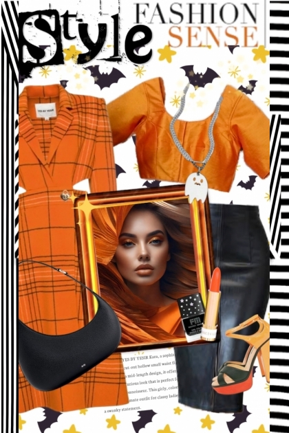 Fashion Sense: Black & Orange- combinação de moda