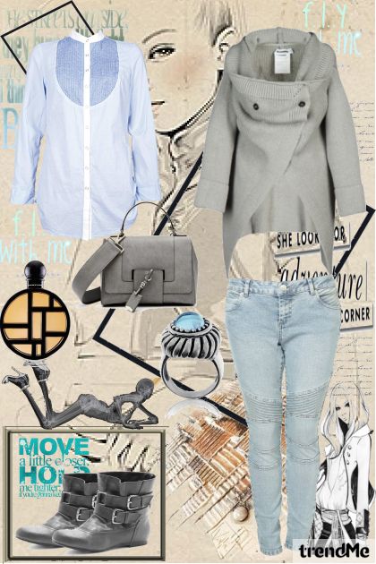 Gray & Blue- Модное сочетание