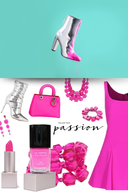 passion pink- combinação de moda