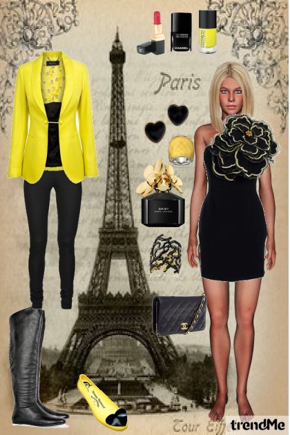"HAPPY NEW YEAR from PARIS"- Combinazione di moda