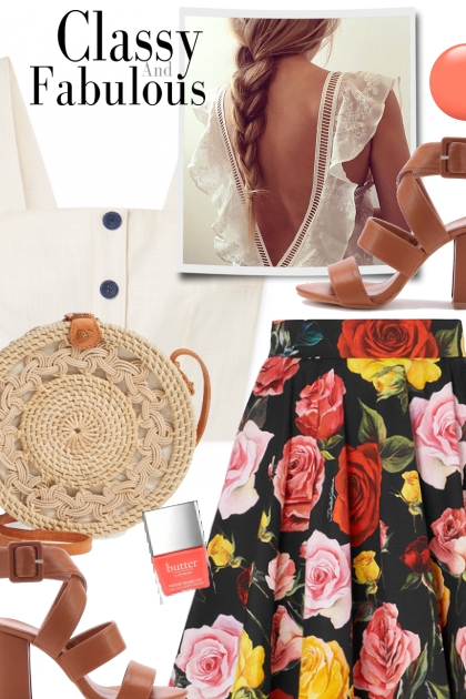 Floral skirt & Top - Combinaciónde moda