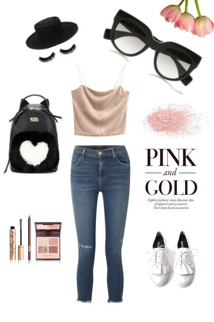 Pink & Gold- Modna kombinacija