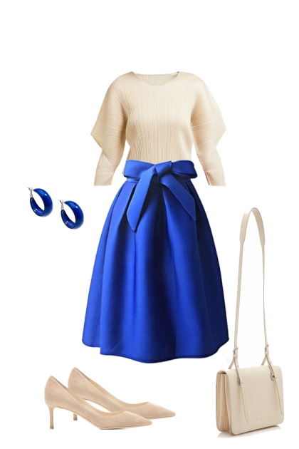 blue skirt- Modna kombinacija