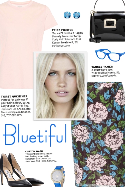 How to wear a Ribbed Floral Pencil Skirt!- combinação de moda