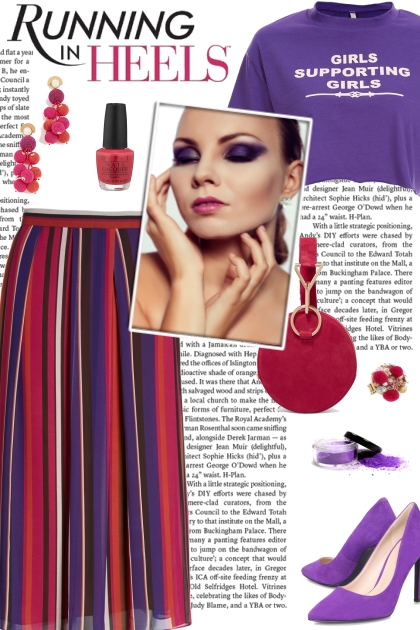 How to wear a Striped Midi Skirt!- Combinazione di moda