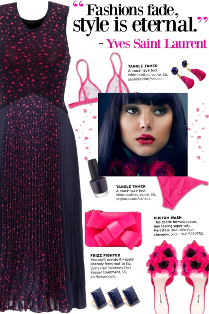 How to wear a Pleated Polka-Dot Dress!- Fashion set