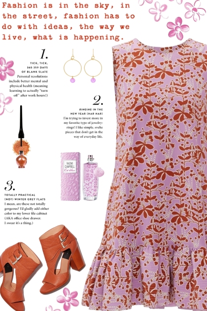 How to wear a Floral Ruffled Shift Dress!- Modna kombinacija