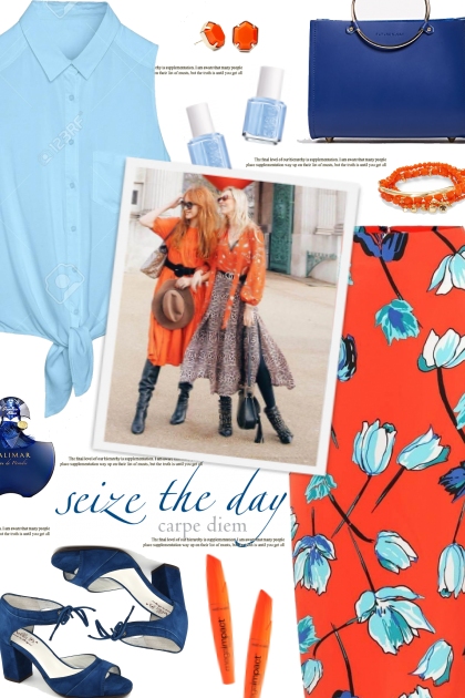How to wear a Floral Crepe Midi Pencil Skirt!- combinação de moda