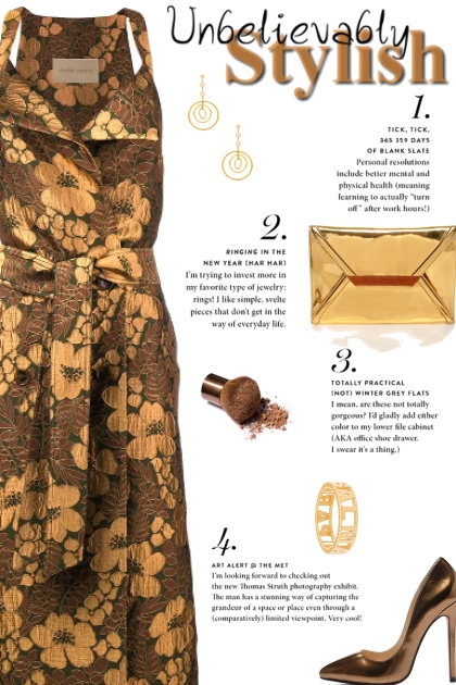 How to wear a Floral Jacquard Metallic Dress!- combinação de moda