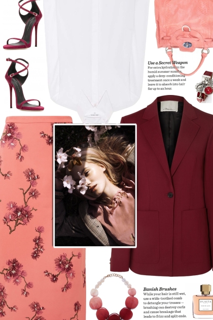 How to wear an Embroidered Floral Pencil Skirt!- Combinaciónde moda