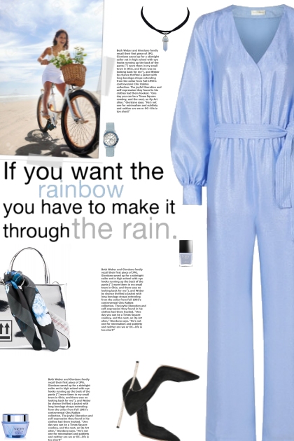 How to wear a Belted Long-Sleeve Satin Jumpsuit!- Combinazione di moda