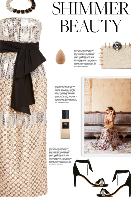 How to wear a Strapless Sequined Midi Dress!- Modna kombinacija