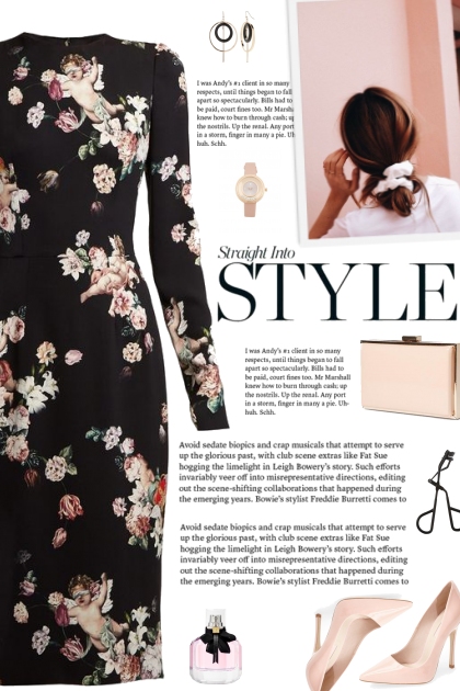 How to wear a Long Sleeves Floral Sheath Dress!- Combinazione di moda
