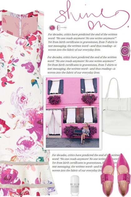 How to wear a Flounce Hemmed Floral Print Dress!- Модное сочетание