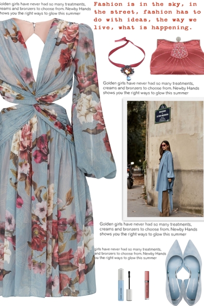 How to wear Cut-Out Floral Plunge Neckline Dress!- Модное сочетание