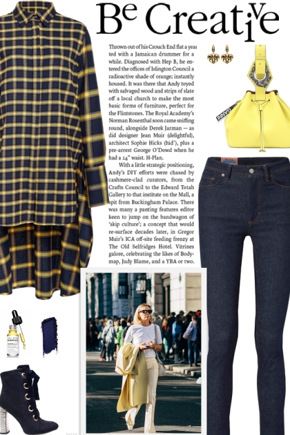 How to wear a High Low Plaid Cotton Shirt!- Modna kombinacija