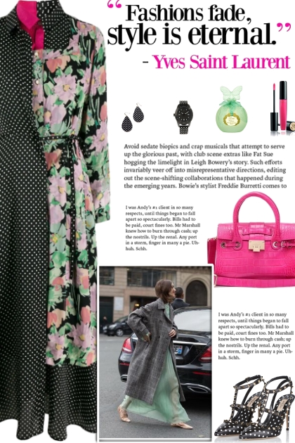 How to wear a Floral Print & Polka Dot Dress!- Modekombination