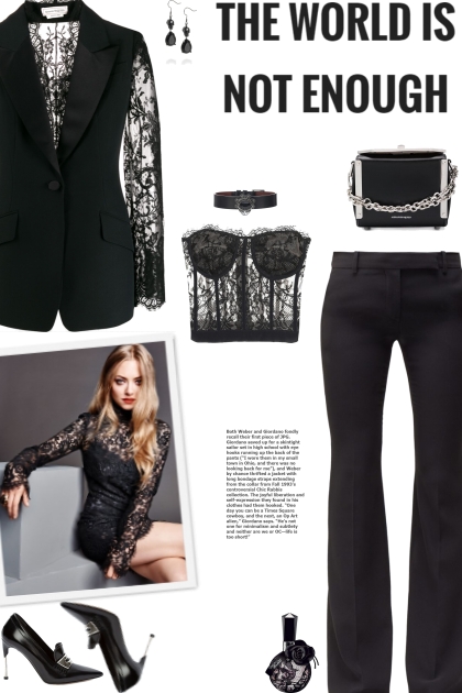 How to wear a Lace Panels Single Breasted Suit Set- Fashion set