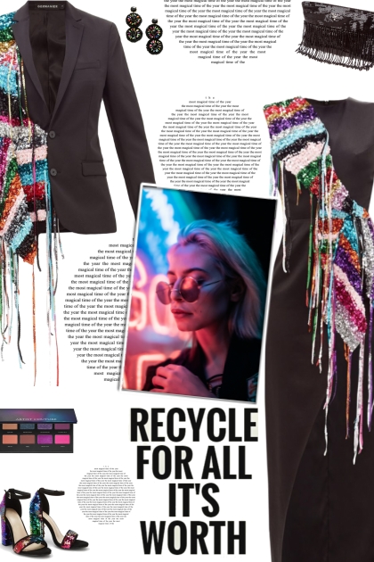 How to wear a Recycled Sequin Fringe Dress!- Combinaciónde moda