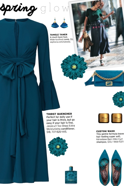 How to wear a Tie Waist Keyhole Midi Dress!- Modna kombinacija