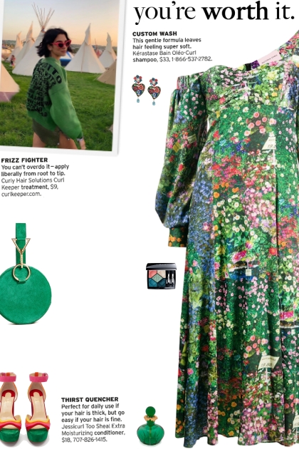 How to wear a Floral Print Sweetheart Neck Dress!- Modna kombinacija