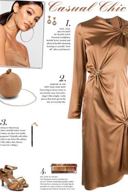 How to wear a Brooch Embellished Satin Dress!- Modekombination