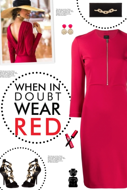 How to wear a Half-Zip Round Neck Sheath Dress!- combinação de moda