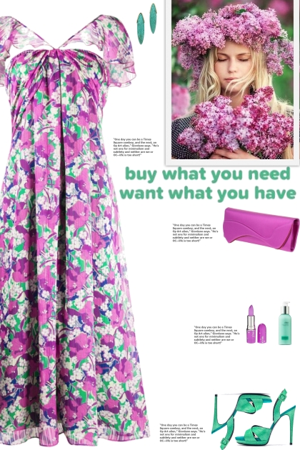 How to wear a Layered Neckline Floral Print Dress!- Modna kombinacija