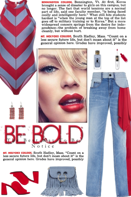 How to wear Diagonal Color Block Stripe Bodysuit!- Modekombination