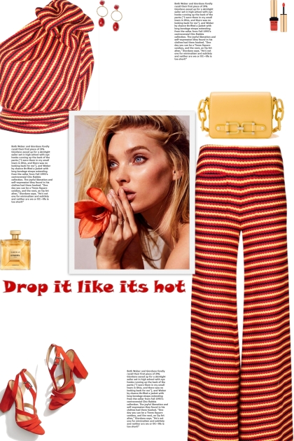 How to wear a Co-ord Knitted Style Striped Set!- combinação de moda