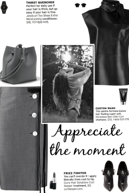 How to wear Button Detail Tie-Waist Pencil Skirt!- Fashion set