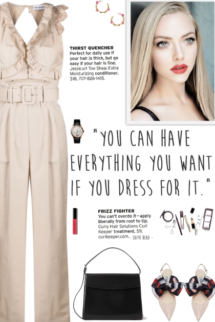 How to wear a Belted Ruffle Detail Jumpsuit!- Combinazione di moda