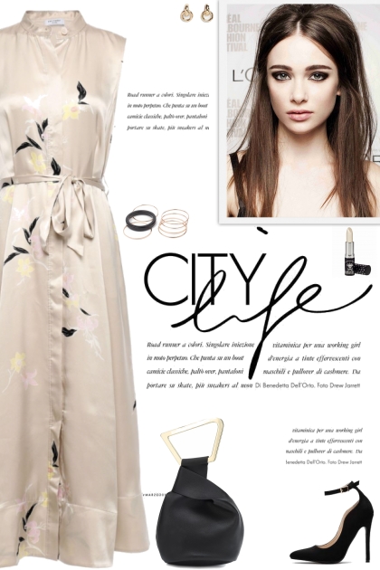 How to wear a Floral Print Satin Wrap Dress!- Modna kombinacija
