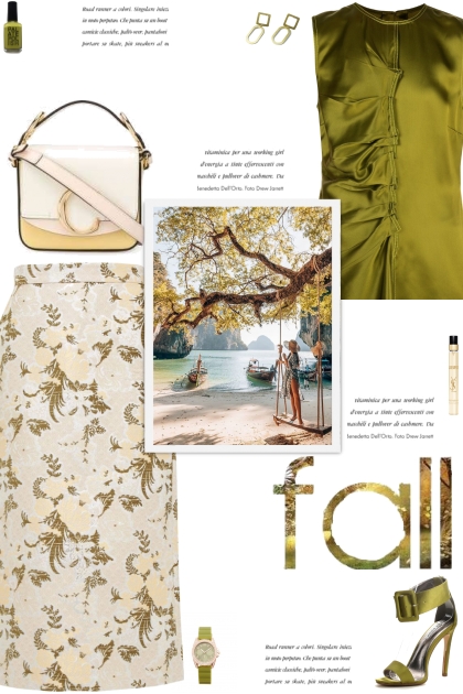 How to wear a Floral Print Brocade Pencil Skirt!- Combinazione di moda