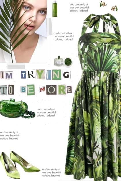 How to wear a Jungle Print Halterneck Dress!- Modna kombinacija