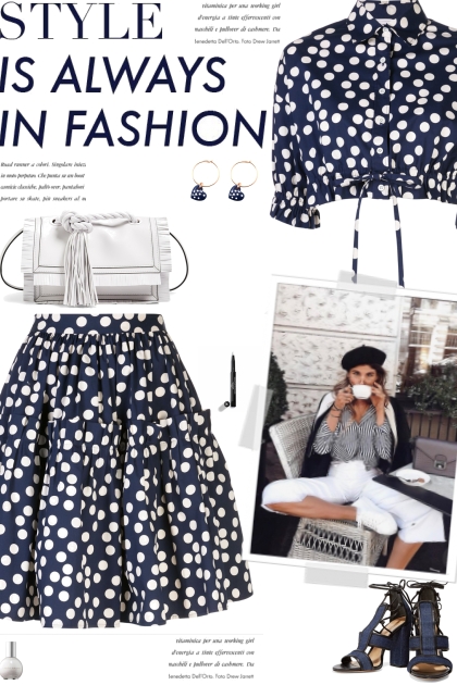 How to wear a Co-Ord Polka Dot Fitted Skirt Set!- Modekombination