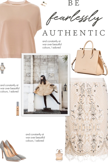 How to wear a Metallic Thread Lace Overlay Skirt!- combinação de moda