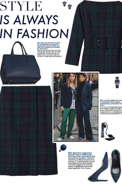 How to wear a Co-Ord Check Print Wool Skirt Set!