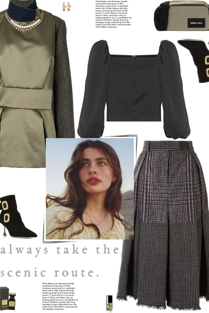 How to wear a Co-Ord Satin-Plaid Skirt Set!- Modna kombinacija